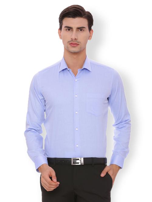 blue cotton formal shirt - 15007177 - Standard Image - 1
