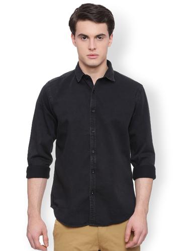 black cotton blend casual shirt - 15007191 - Very Small Image - 1