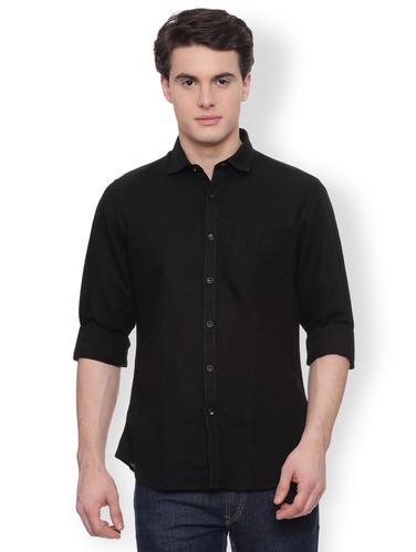 black cotton blend casual shirt - 15007201 - Very Small Image - 1