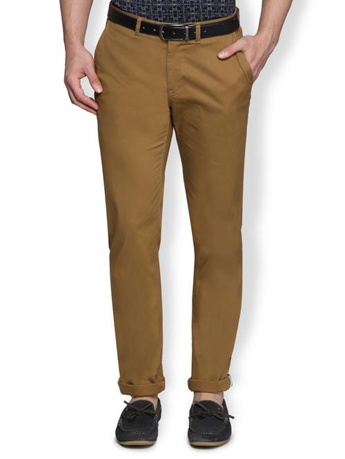 brown cotton blend chinos - 15007260 - Standard Image - 1