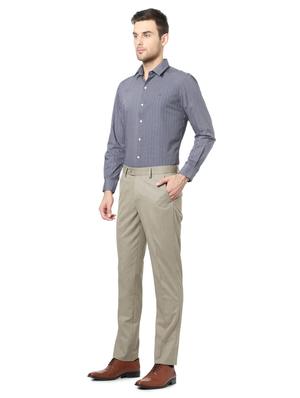 grey polyester blend flat front formal trouser - 15007264 - Standard Image - 3