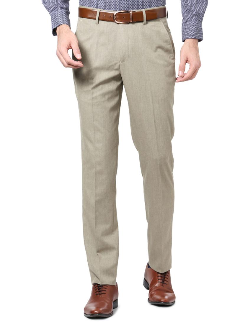 grey polyester blend flat front formal trouser - 15007264 - Zoom Image - 1