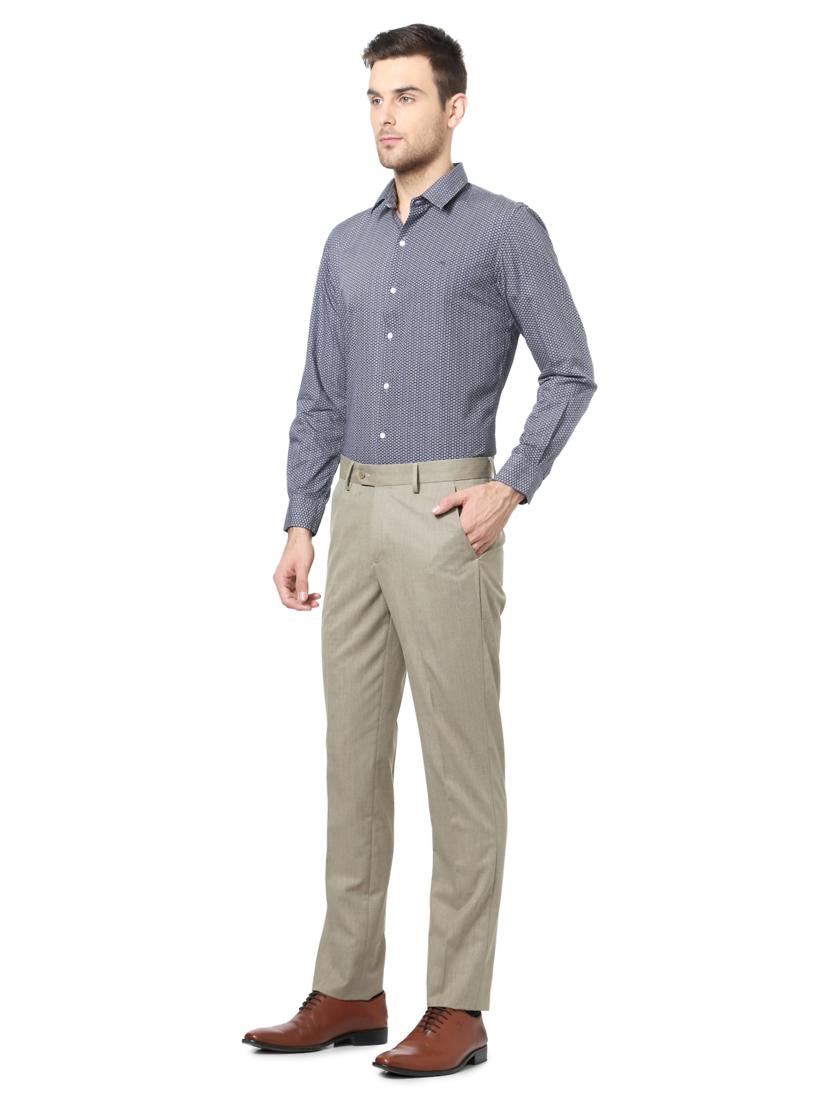 grey polyester blend flat front formal trouser - 15007264 - Zoom Image - 3