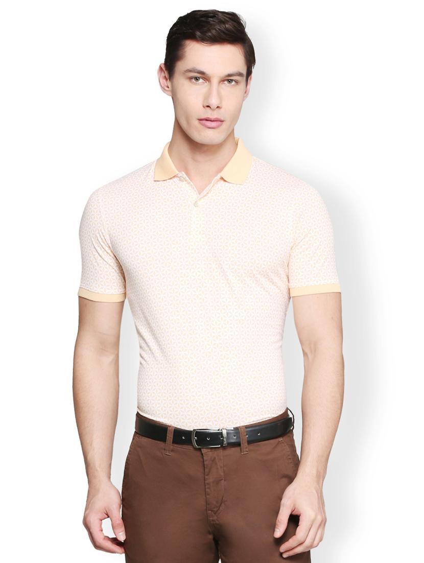 peach cotton blend all over print tshirt - 15007342 - Zoom Image - 1