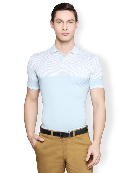 light blue cotton pocket t-shirt - 15007345 - Standard Image - 1