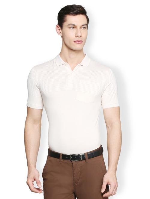beige cotton pocket t-shirt - 15007346 - Standard Image - 1
