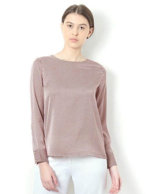 key hole back printed top - 15007481 - Standard Image - 1