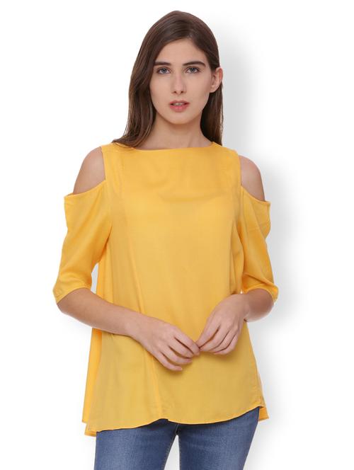 cold shoulder boat neck top - 15007484 - Standard Image - 1