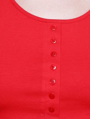 red solid crop top - 15007769 - Standard Image - 4
