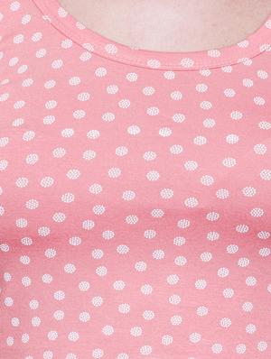 pink viscose polka dotted crop top - 15007770 - Standard Image - 4