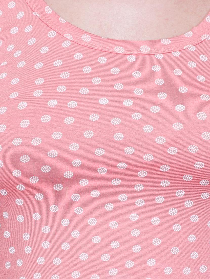 pink viscose polka dotted crop top - 15007770 - Zoom Image - 4