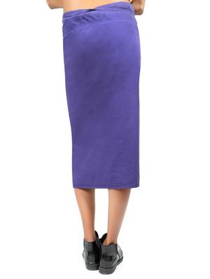 purple solid cotton wrap skirt - 15008121 - Standard Image - 3