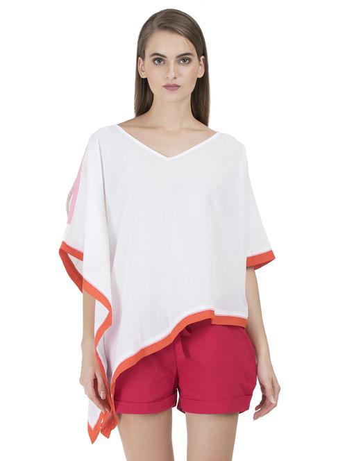 grass by gitika goyal white cotton kaftan - 15008129 - Very Small Image - 1