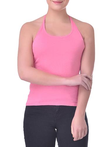 solid pink viscose top - 15008154 - Very Small Image - 1
