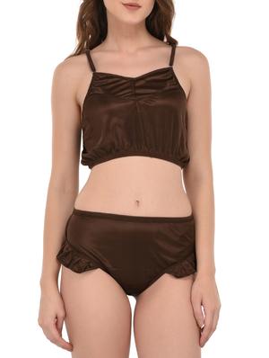 set of 2 brown satin bikini - 15008355 - Standard Image - 2