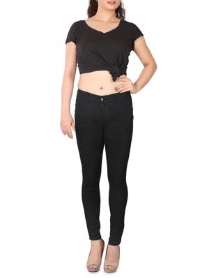 black denim solid jeans - 15008414 - Standard Image - 4