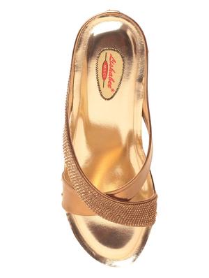 msc women gold synthetic sandal - 15008465 - Standard Image - 4