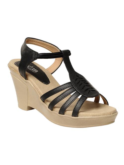 msc women black synthetic wedge - 15008503 - Standard Image - 1