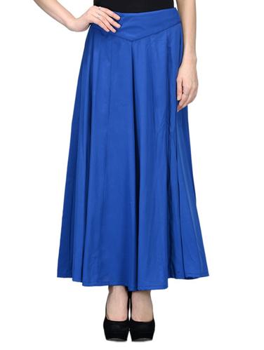 blue solid rayon palazzo - 15008738 - Very Small Image - 1