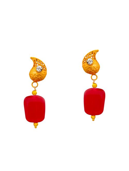 multi colored brass drop earrings - 15008755 - Standard Image - 1