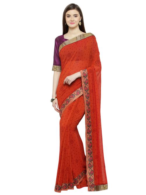 bandhani printed saree with blouse - 15008954 - Standard Image - 1