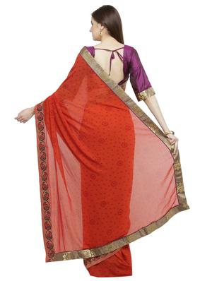 bandhani printed saree with blouse - 15008954 - Standard Image - 2