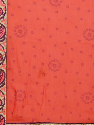 bandhani printed saree with blouse - 15008954 - Standard Image - 4