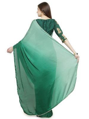 ombre plain saree with blouse - 15008973 - Standard Image - 2