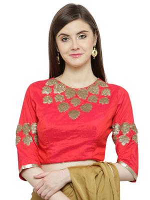 contrast lace detailing plain saree with blouse - 15008975 - Standard Image - 3
