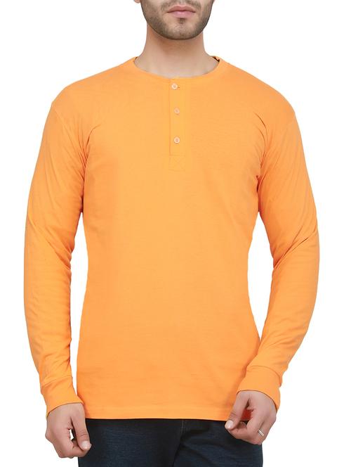 orange cotton t-shirt - 15009429 - Standard Image - 1