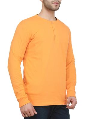 orange cotton t-shirt - 15009429 - Standard Image - 2