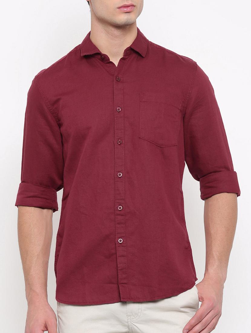 red cotton casual shirt - 15009567 - Zoom Image - 1
