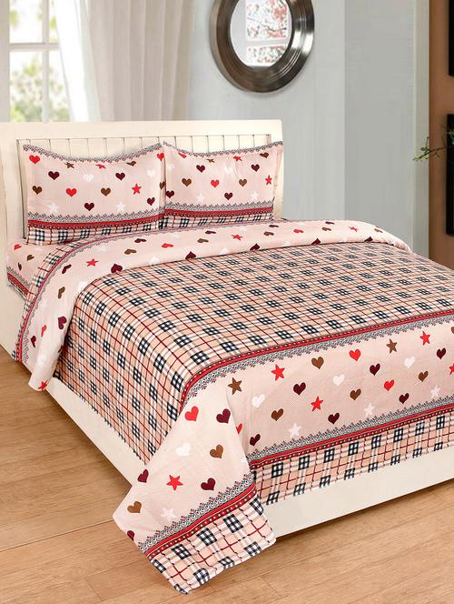 MicroFiber Double Bedsheet with 2 Pillow Covers - 15009708 - Very Small Image - 1