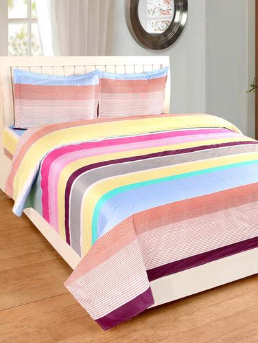 MicroFiber Double Bedsheet with 2 Pillow Covers - 15009720 - Very Small Image - 1