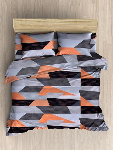Polycotton Double Bedsheet with 2 Pillow Covers - 15009736 - Very Small Image - 1