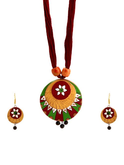 multi wood necklaces and earring - 15009790 - Standard Image - 1