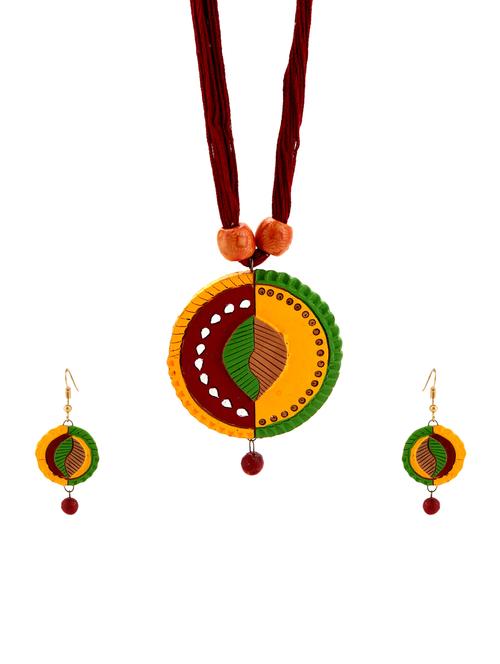 multi wood necklaces and earring - 15009804 - Standard Image - 1