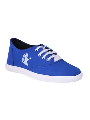 blue Canvas lace up sneaker - 15009882 - Standard Image - 1