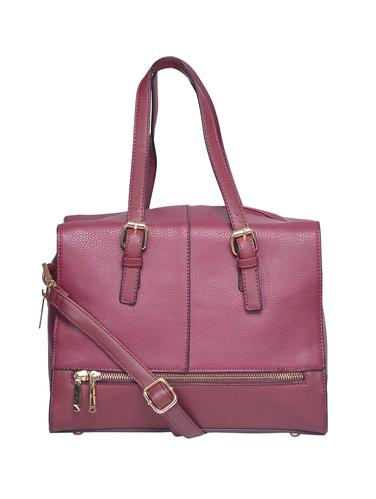 maroon leatherette handbag - 15009911 - Very Small Image - 1