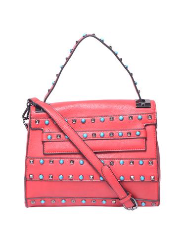 red leatherette regular handbag - 15009934 - Very Small Image - 1