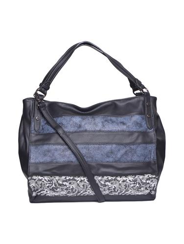 black leatherette regular handbag - 15009943 - Very Small Image - 1