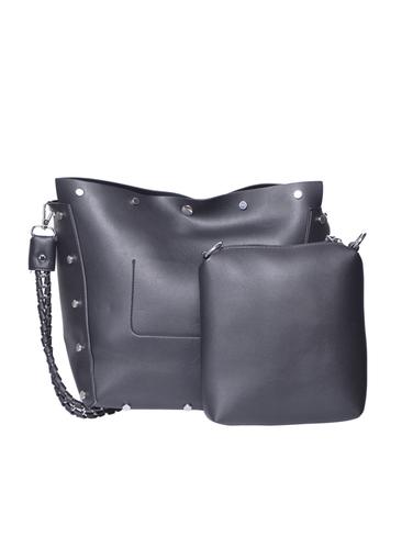 black leatherette handbag - 15009948 - Very Small Image - 1