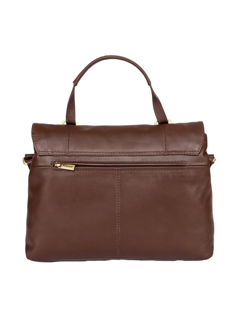 brown leather regular handbag - 15010228 - Zoom Image - 2