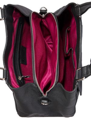 black leatherette (pu) regular handbag - 15010330 - Standard Image - 3