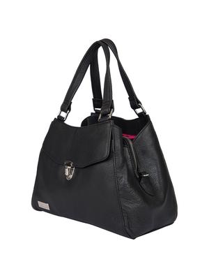 black leatherette (pu) regular handbag - 15010330 - Standard Image - 4