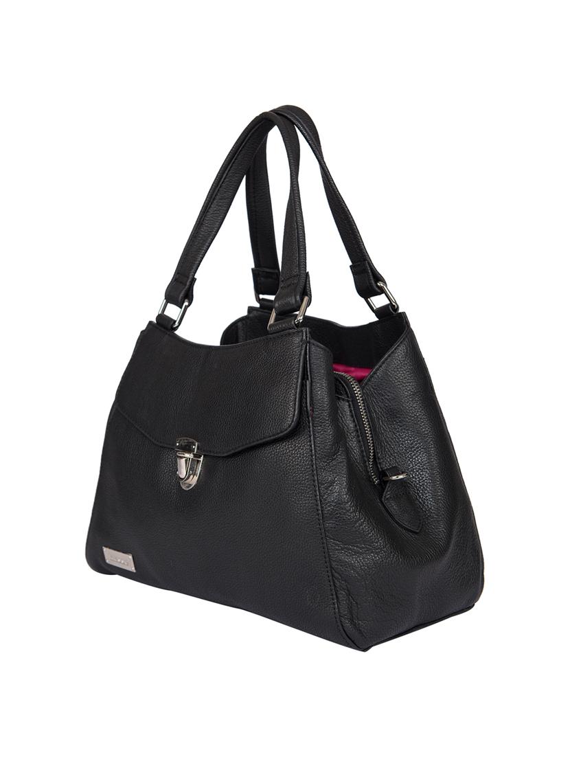 black leatherette (pu) regular handbag - 15010330 - Zoom Image - 4