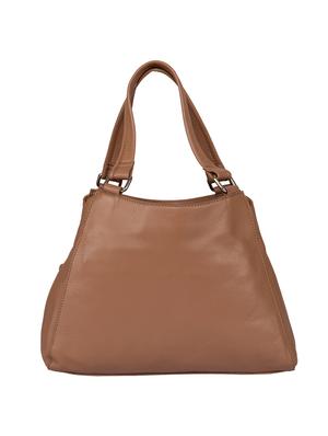 brown leatherette (pu) regular handbag - 15010331 - Standard Image - 2