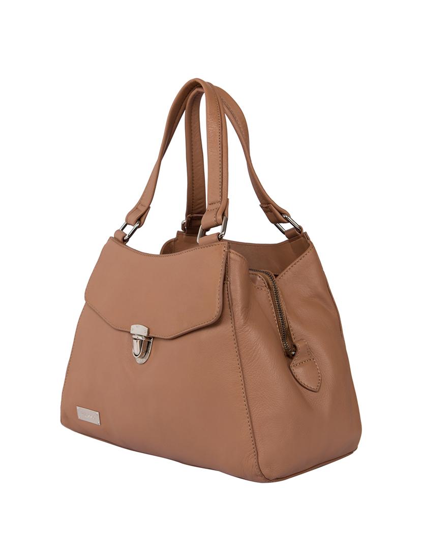 brown leatherette (pu) regular handbag - 15010331 - Zoom Image - 4