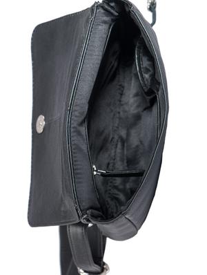 black leather regular sling bag - 15010340 - Standard Image - 3