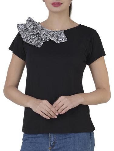 solid black viscose top - 15010516 - Very Small Image - 1